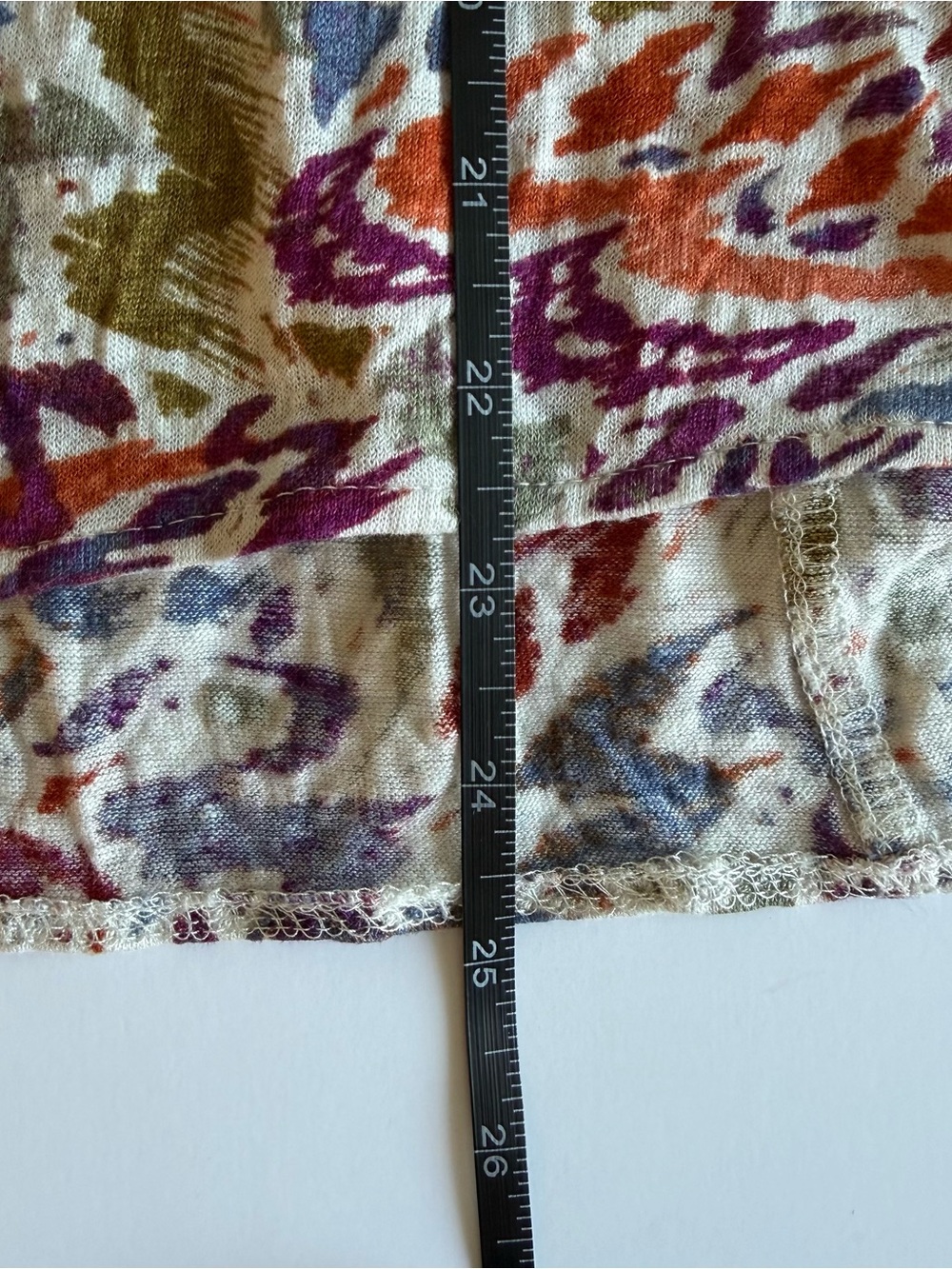 Nicole Miller New York 100% Linen Abstract Print Top 1X - Picture 3 of 5